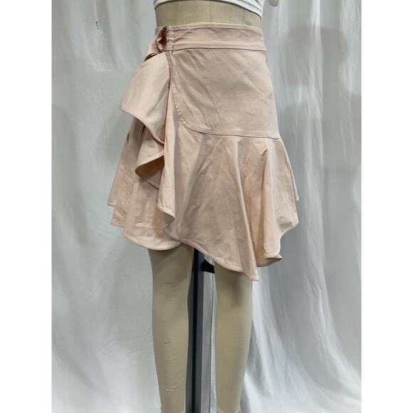 A.L.C. 'Amalie' Pink Linen Denim Wrap Skirt Size 2 - NWT - Picture 2 of 5